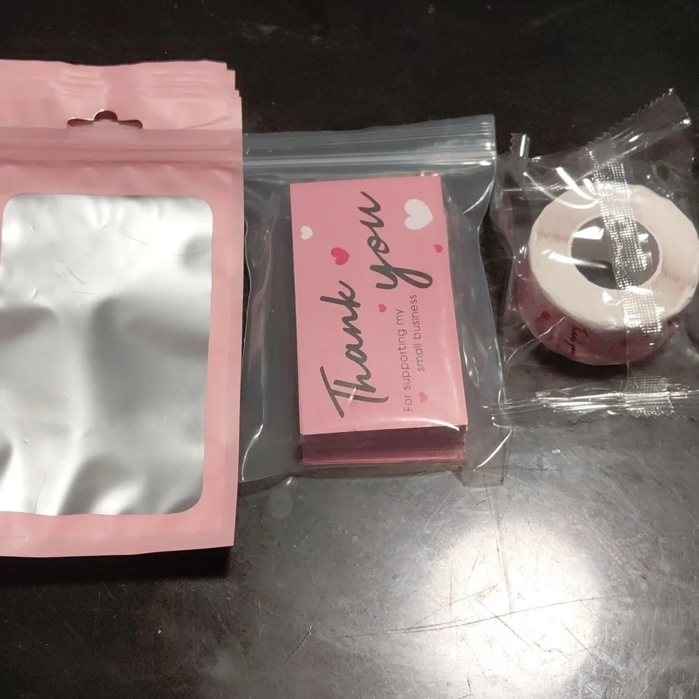 Pink Thank You Cards with Envelopes And Stickers (580 Pieces!)